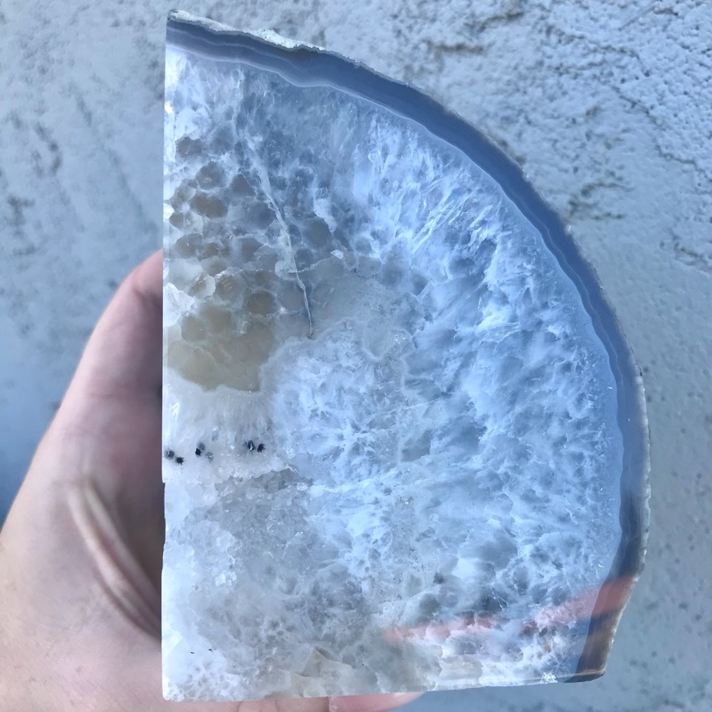 Agate & Quartz Bookend🤍🌿💎 - Picture 2 of 5